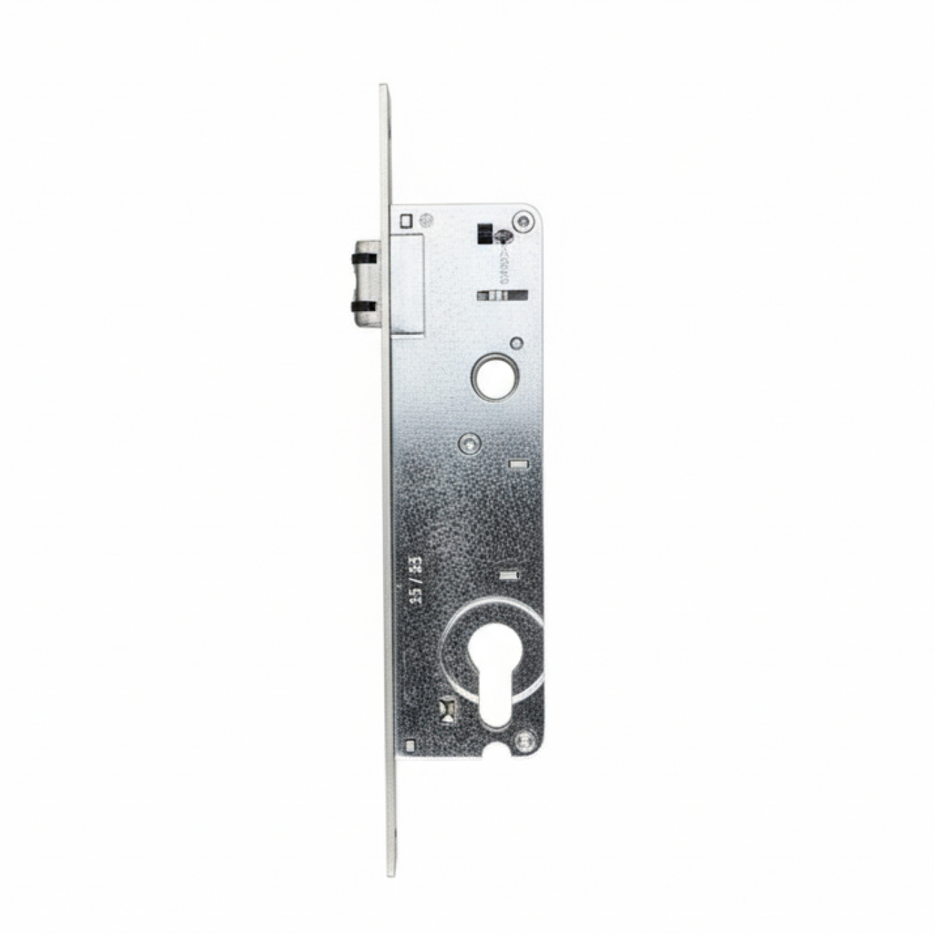 Замок REZE ALU 35/85/23, с роликом и ригелем Замок REZE ALU 35/85/23, с роликом и ригелем