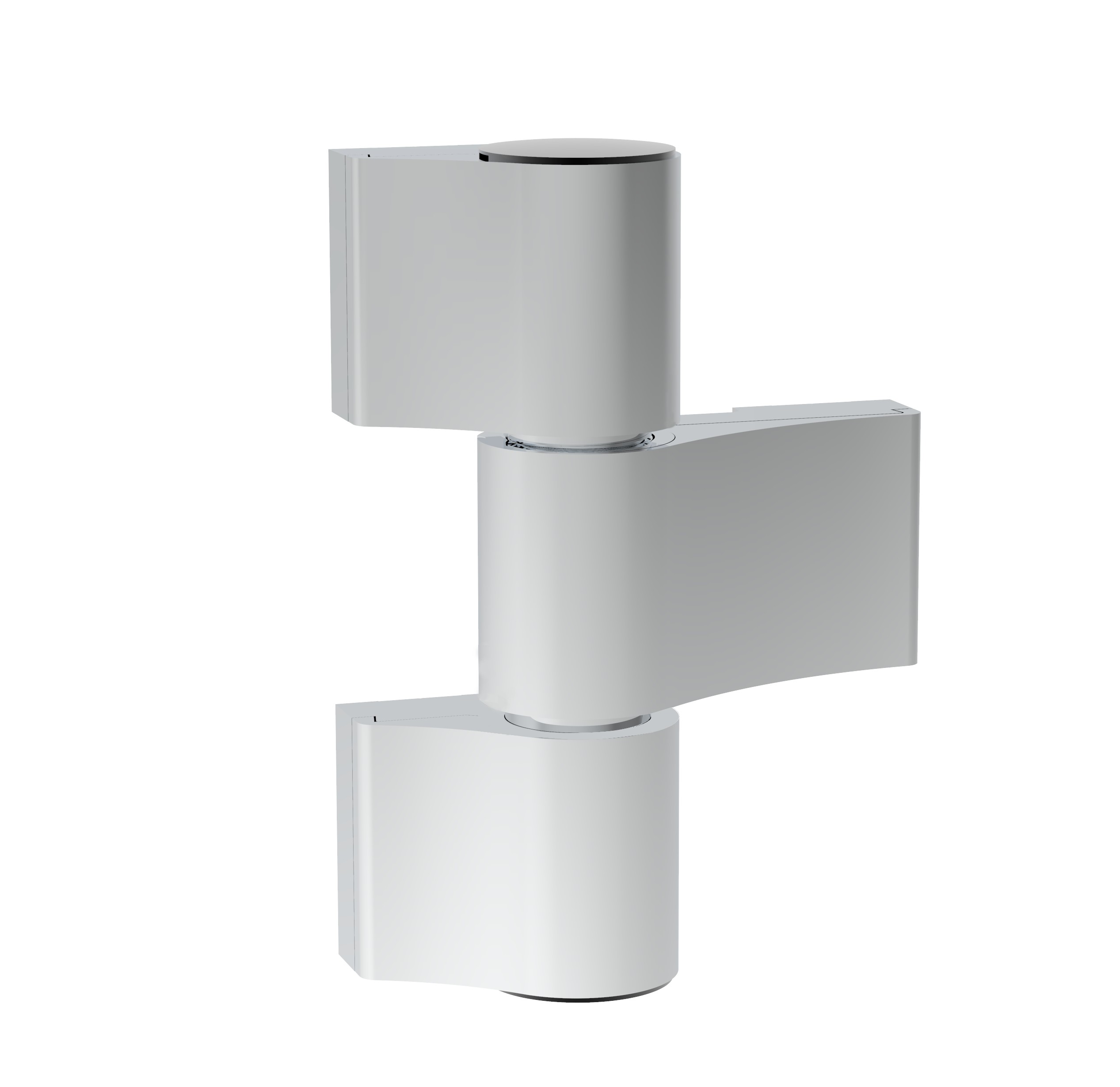 Петля трехсекционная NOVOLINE COMFORT, для алюм. профиля, с подшипниками, RAL 9006 серебро