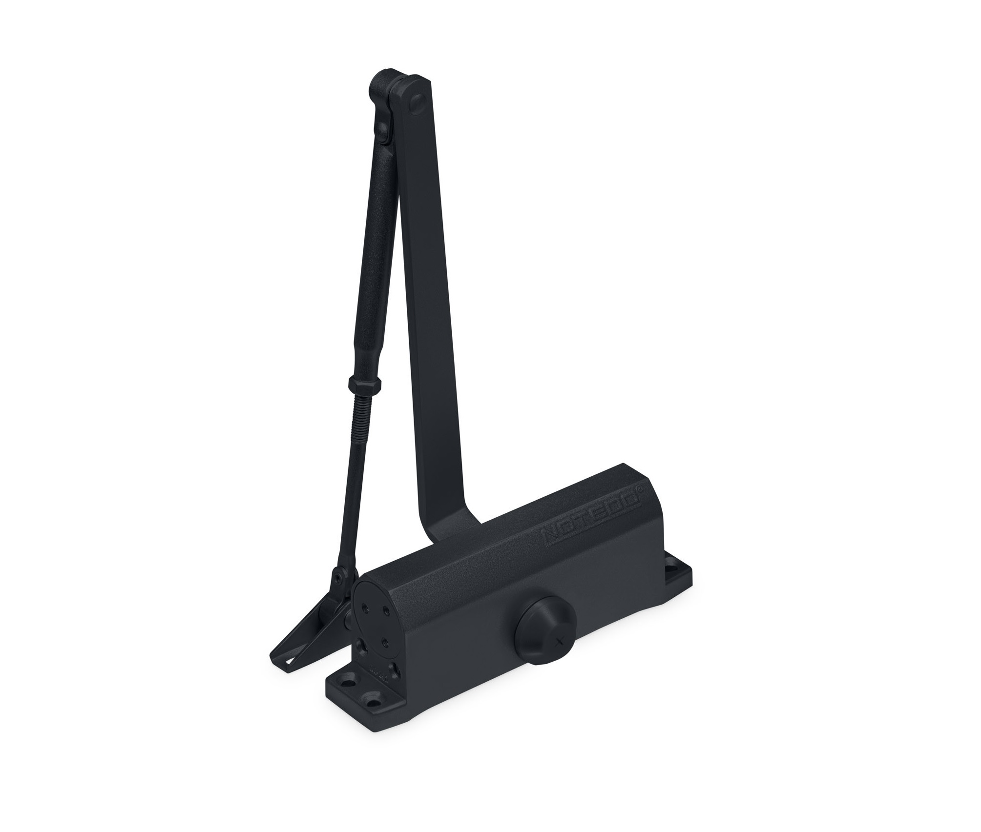 Доводчик NOTEDO DC-090 (дверь до 130 кг и 1250 мм) EN3\4\5, RAL 9005 чёрный