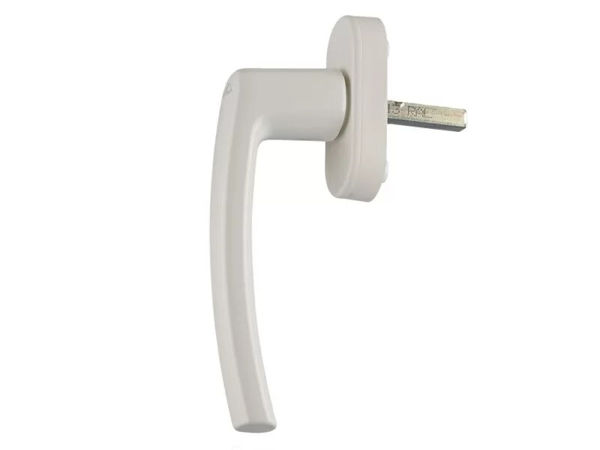 Ручка оконная Рото Лайн штифт 35 мм БЕЛАЯ R07.1 (с лого, с винтами)
